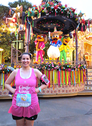 Meeting Donald Duck, Jose and Panchito at Disneyland during rundisney Disneyland Half