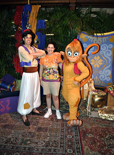 Meeting Aladdin and Abu at Disney World