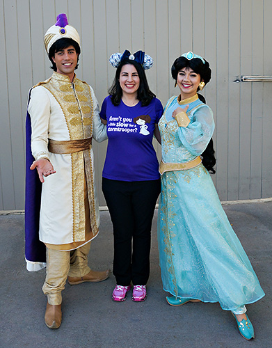 Meeting Aladdin and Jasmine at Disney World