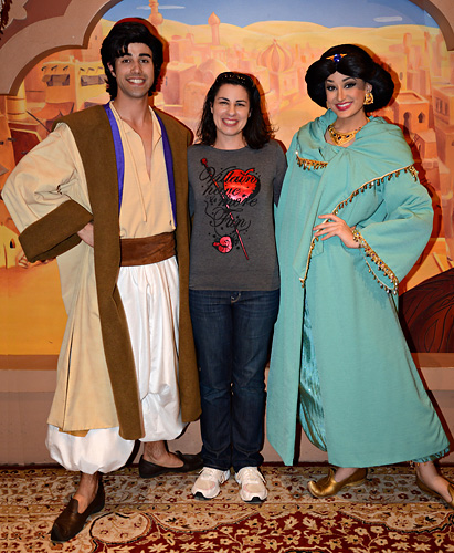 Meeting Aladdin and Jasmine at Disney World