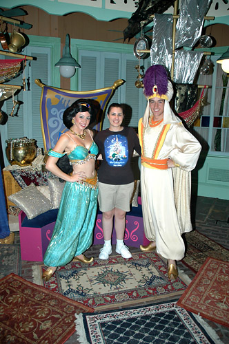 Meeting Aladdin and Jasmine at Disney World