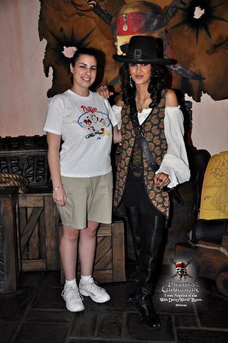 Meeting Pirate Angelica at Disney World