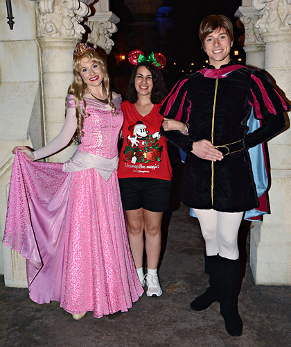 Meeting Aurora and Prince Phillip at Disney World