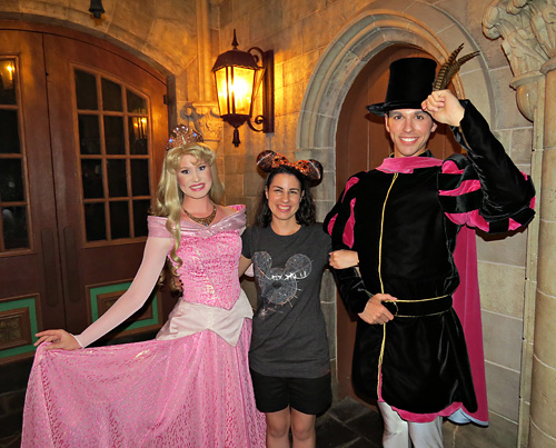 Meeting Aurora and Prince Phillip at Disney World