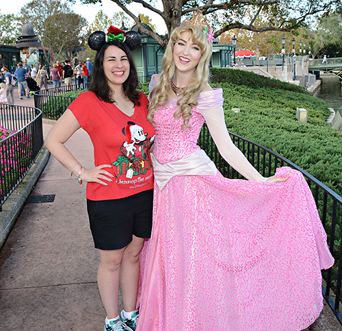 Meeting Aurora at Disney World