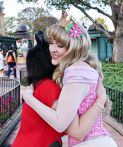 Meeting Aurora at Disney World