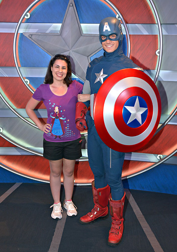 Meeting Captain America at Disneyland