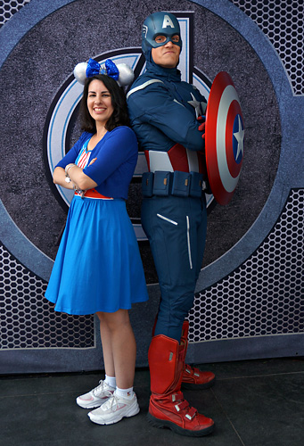Meeting Captain America at Disneyland