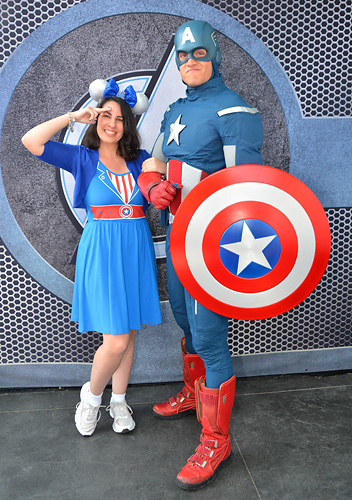Meeting Captain America at Disneyland