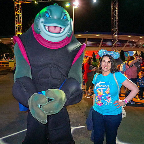 Meeting Captain Gantu at Disney World