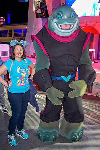 Meeting Captain Gantu at Disney World