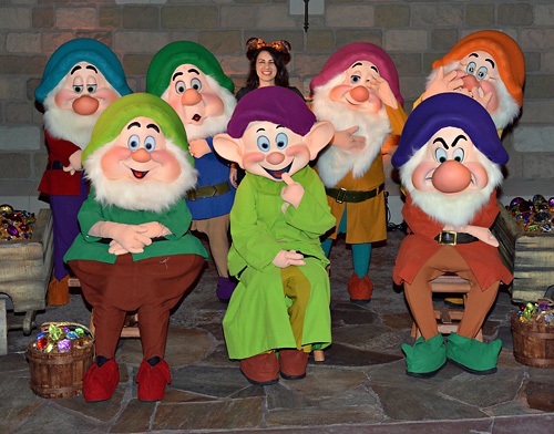 Meeting the Seven Dwarfs at Disney World