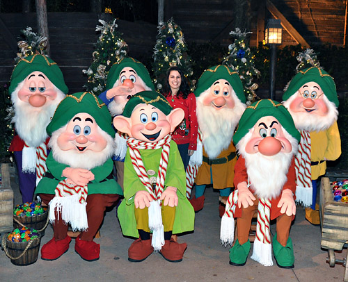 Meeting the Seven Dwarfs at Disney World