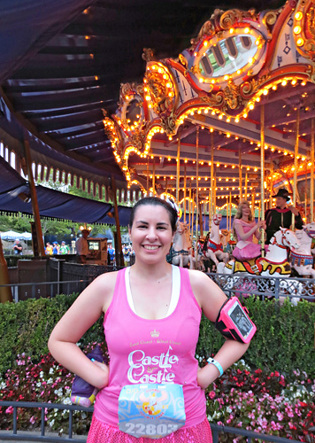 Meeting Aurora and Prince Phillip at Disneyland during rundisney Disneyland Half