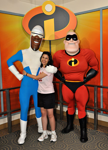 Meeting Mr. Incredible and Frozone at Disney World