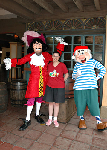 Meeting Captain Hook and Mr Smee at Disney World