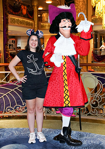 Meeting Captain Hook and Mr Smee on Disney Cruise Line Fantasy