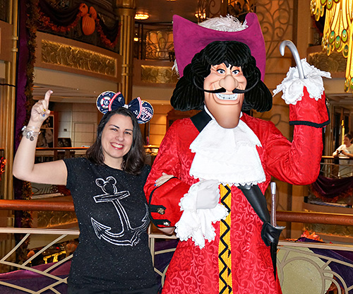 Meeting Captain Hook and Mr Smee on Disney Cruise Line Fantasy