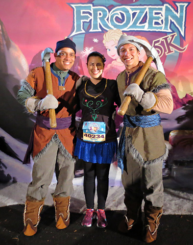 Meeting Ice Harvesters at rundisney Frozen 5k at Disney World