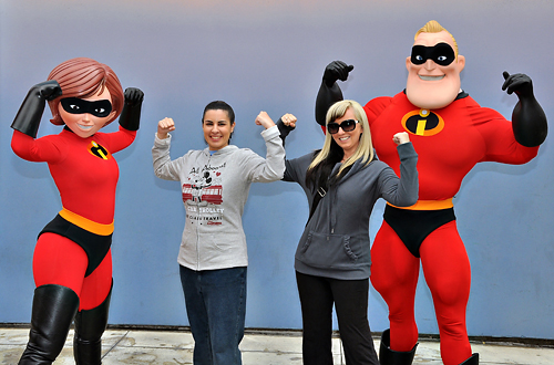 Meeting Mr. Incredible and Mrs. Incredible at Disneyland