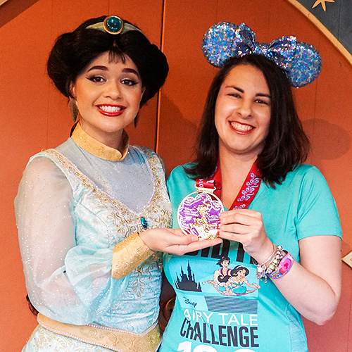 Meeting Jasmine at Disney World