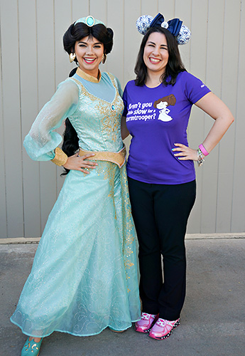 Meeting Jasmine at Disney World