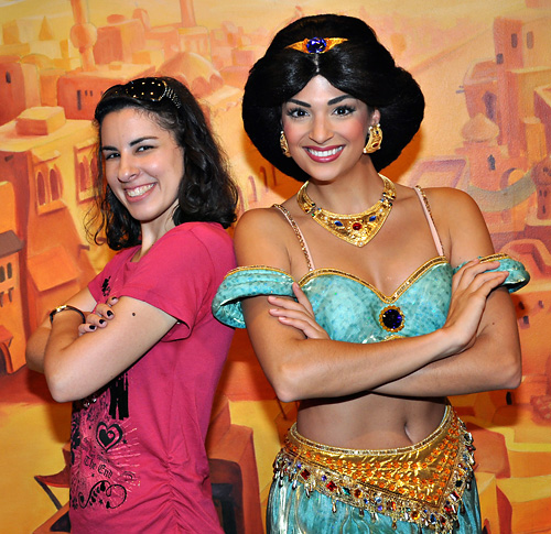 Meeting Jasmine at Disney World