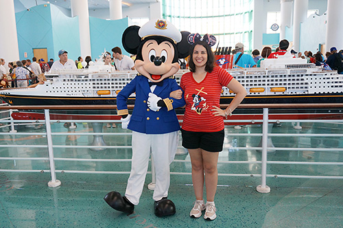 Meeting Mickey Mouse on Disney Cruise Line Fantasy