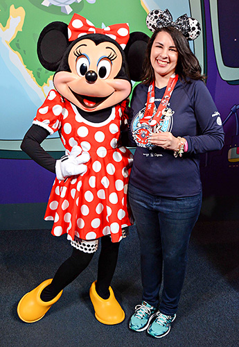 Meeting Minnie Mouse at Disney World