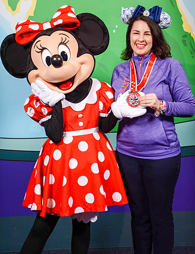 Meeting Minnie Mouse at Disney World