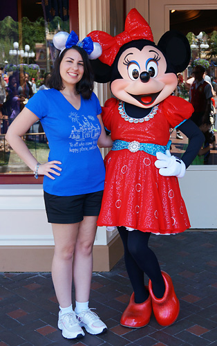 Meeting Minnie Mouse at Disneyland