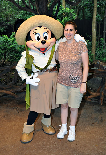 Meeting Minnie Mouse at Disney World