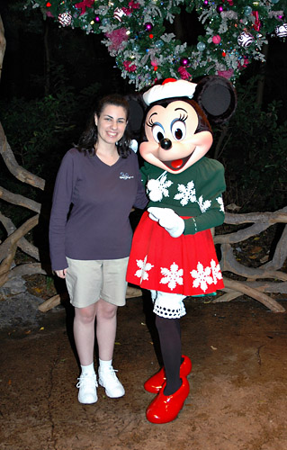 Meeting Minnie Mouse at Disney World