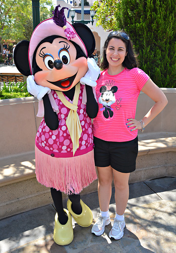 Meeting Minnie Mouse at Disneyland