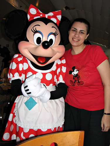 Meeting Minnie Mouse at Disney World