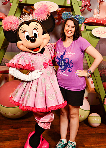 Meeting Minnie Mouse at Disney World