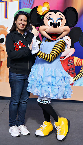 Meeting Minnie Mouse at Disney World