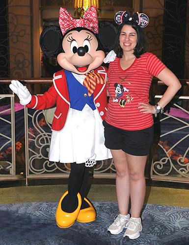 Meeting Minnie Mouse on Disney Cruise Line Fantasy