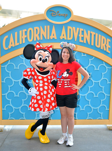 Meeting Minnie Mouse at Disneyland