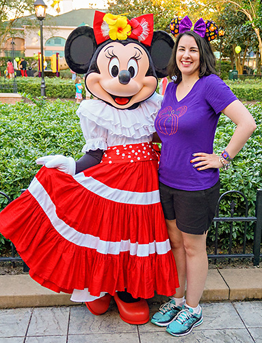 Meeting Minnie Mouse at Disney World