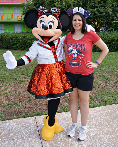 Meeting Minnie Mouse at Disney World