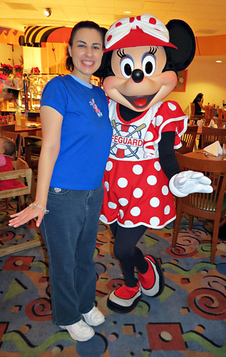 Meeting Minnie Mouse at Disneyland