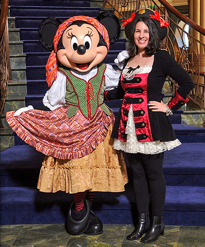 Meeting Minnie Mouse on Disney Cruise Line Fantasy