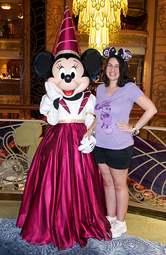 Meeting Minnie Mouse on Disney Cruise Line Fantasy