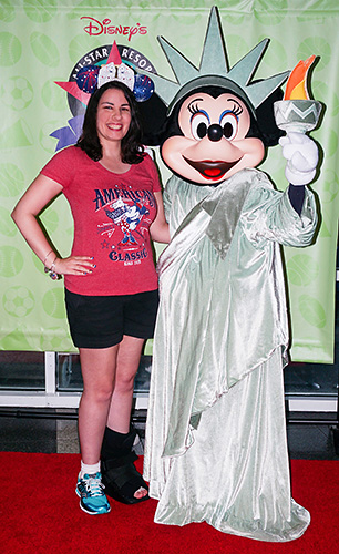 Meeting Minnie Mouse at Disney World