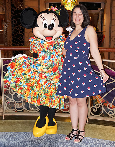 Meeting Minnie Mouse on Disney Cruise Line Fantasy