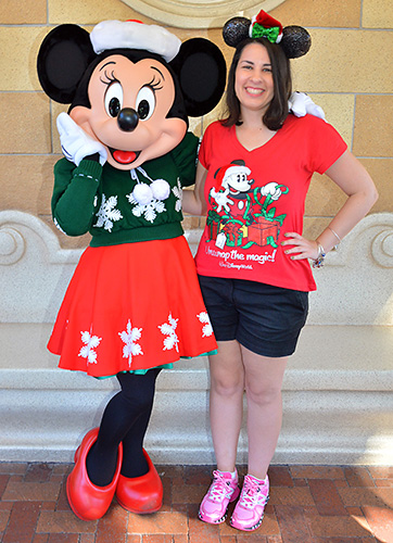 Meeting Minnie Mouse at Disneyland