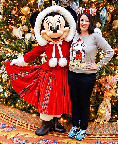 Meeting Minnie Mouse at Disney World