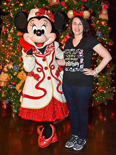 Meeting Minnie Mouse at Disney World