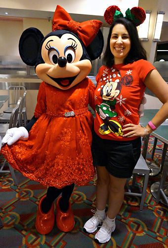 Meeting Minnie Mouse at Disney World